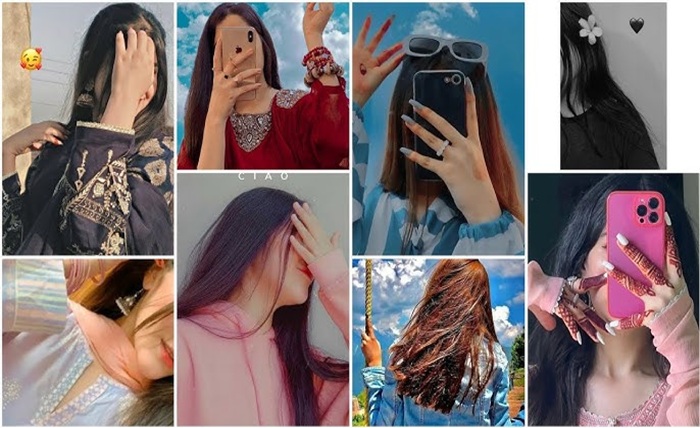 attractive instagram hidden face dp for girls